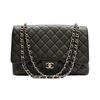 Image 1 : Chanel Black Caviar Jumbo Single Flap Classic Shoulder Bag