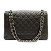 Image 3 : Chanel Black Caviar Jumbo Single Flap Classic Shoulder Bag