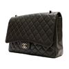Image 5 : Chanel Black Caviar Jumbo Single Flap Classic Shoulder Bag
