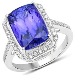 6.72ct Tanzanite 14K White Gold Ring