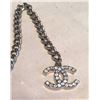 Image 4 : Chanel Silver Chain Rhinestone Camellia Flower Belt Necklace
