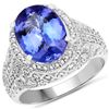 Image 1 : 4.22ct Tanzanite 14K White Gold Ring
