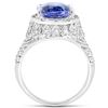Image 2 : 4.22ct Tanzanite 14K White Gold Ring