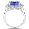 Image 2 : 5.89ct Tanzanite 14K White Gold Ring