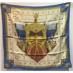 Hermes Vintage Vue De Carrosse de la Galere la Reale Silk Scarf, circa 1950s