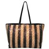 Image 1 : Fendi Striped Wool Sequin Limited Edition Shopper Tote