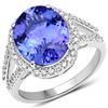 Image 1 : 4.99ct Tanzanite 14K White Gold Ring