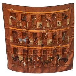 Hermes Les Boxes Silk Scarf, circa 2008