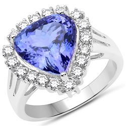 5.39ct Tanzanite 14K White Gold Ring