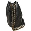 Image 2 : Chanel Vintage Black Leather Drawstring Bucket Shoulder Bag