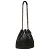 Image 5 : Chanel Vintage Black Leather Drawstring Bucket Shoulder Bag