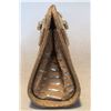Image 3 : Judith Leiber Tan and Gold Faux Snakeskin Python Crystal Buckle Clutch
