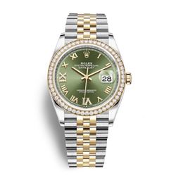 Rolex 126283  36MM Datejust SS/RG with Diamond Bezel