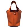 Image 1 : Hermes Orange Clemence Leather Picotin PM Handbag