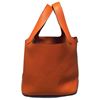 Image 2 : Hermes Orange Clemence Leather Picotin PM Handbag