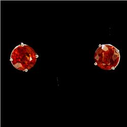 3ct About Rubellite 14K White Gold Earring