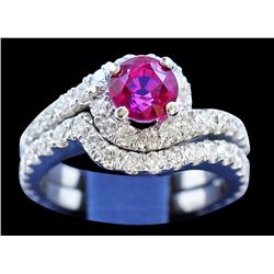 1.68ct Ruby 14K White Gold Ring
