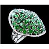 Image 1 : 8.57ct Tsavourite 14K White Gold Ring