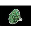 Image 2 : 8.57ct Tsavourite 14K White Gold Ring