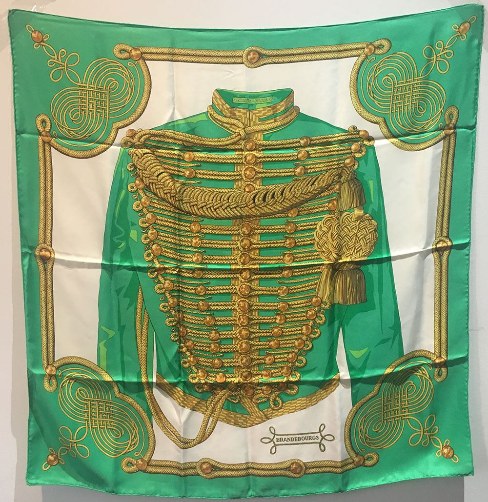 hermes green scarf