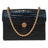 Image 1 : Gucci Vintage Black Alligator Handbag