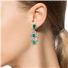 Image 5 : 8.05CT COLOMBIAN EMERALD 18K White Gold EARRING