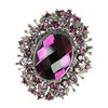 Image 1 : Purple Rhinestone Crystal Amethyst Broach