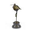 Image 3 : Bronze Stork Egret Shorebird Bird Signed Sculpture 9.5" x 9.5"