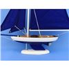 Image 2 : Wooden Bermuda Sloop Dark Blue Model Sailboat Decoration 17"
