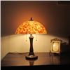 Image 2 : SHELLEY Mosaic 2 Light Table Lamp 16" Shade