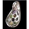 Image 2 : Rainbow Multi-Gemstone Slider Pendant