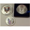 Image 2 : 3 AMERICAN SILVER EAGLES - 2000, 2002, AND 2006