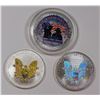 Image 2 : 3 AMERICAN SILVER EAGLES - 2001, 2004 AND 2006