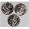 Image 2 : (3) ENGELHARD 1 OZ .999 SILVER ROUNDS PROSPECTORS