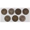 Image 2 : 7 DIFFERENT NICE CIRC BARBER HALVES