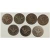 Image 2 : 7 DIFFERENT NICE CIRC BARBER HALVES