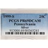 Image 3 : 1999-S SILVER PENNSYLVANIA QUARTER PCGS PR69 DCAM