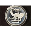 Image 1 : 1 TROY OZ .999 FINE SILVER ROUND, CAMEL CIGARETTES