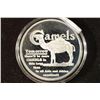 Image 2 : 1 TROY OZ .999 FINE SILVER ROUND, CAMEL CIGARETTES