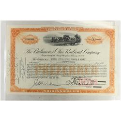 1951 BALTIMORE AND OHIO RAILROAD COMPANY STOCK