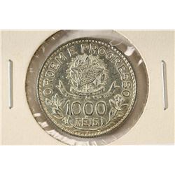 1913-A BRAZIL SILVER 1000 REIS