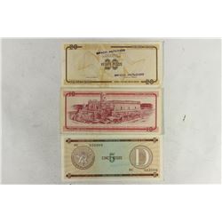 CUBA 5,10 & 20 PESOS FOREIGN EXCHANGE CERTIFICATES