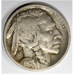 1913-D TYPE-1 BUFFALO NICKEL, VF
