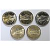 Image 2 : 5-BU 1944-D SILVER JEFFERSON NICKELS