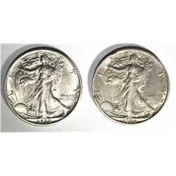 1935 & 36-S -XF WALKING LIBERTY HALF DOLLARS