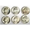 Image 1 : 6-GEM BU 1942-P SILVER JEFFERSON NICKELS