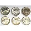 Image 2 : 6-GEM BU 1942-P SILVER JEFFERSON NICKELS
