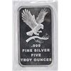 Image 1 : FIVE OUNCE .999 SILVER BAR ( SILVERTOWNE )