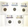 Image 2 : 5 - 1970 S JEFFERSON NICKELS PCGS