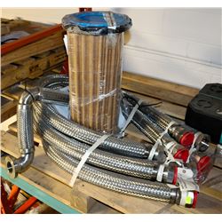 PALLET WITH 4 LENGTHS OF BRAIDED SS LINE